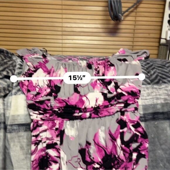 Muse Floral Print Ruched Dress Size XXS 2 - Picture 6 of 10